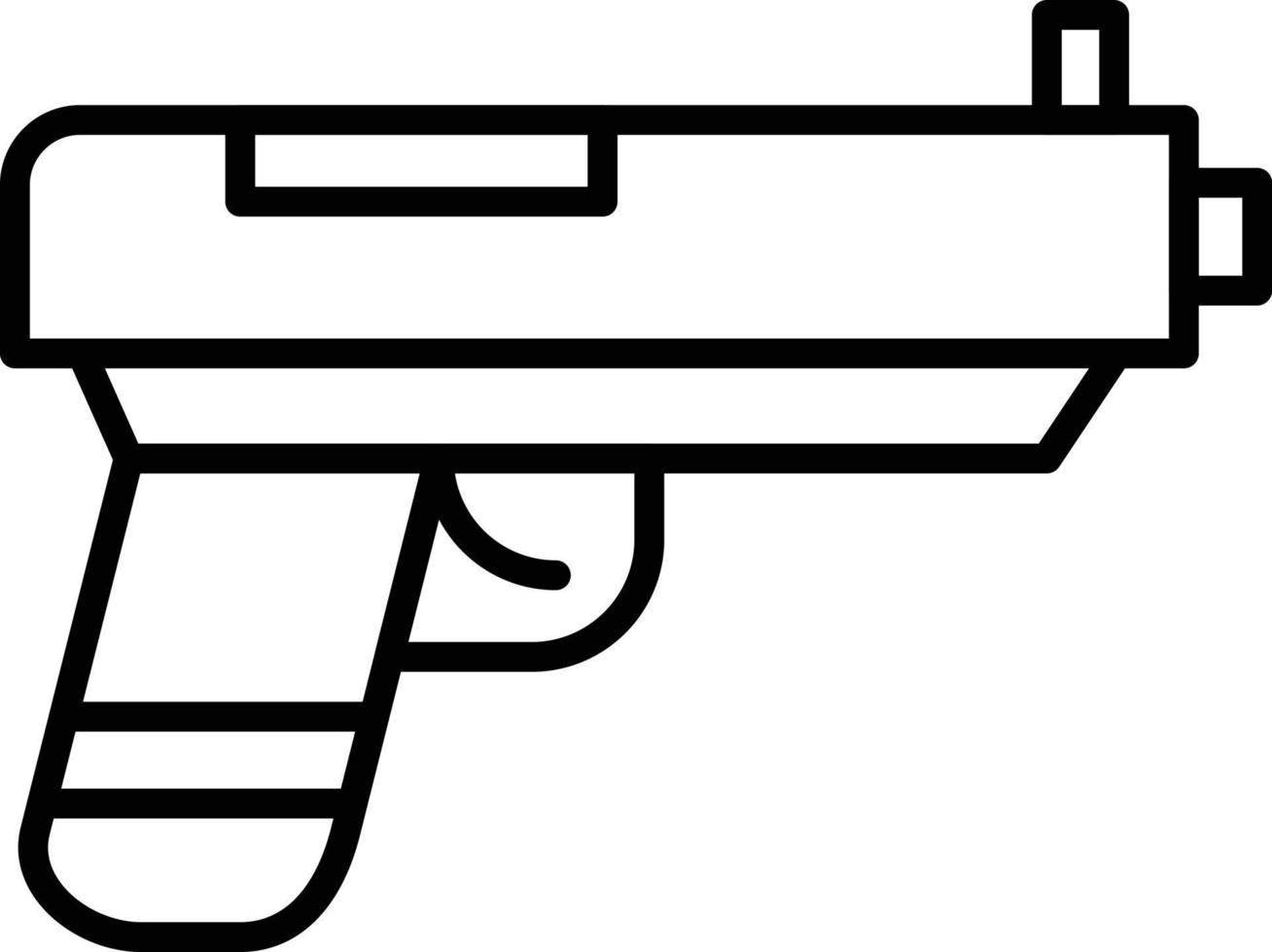 Pistol Outline Icon vector