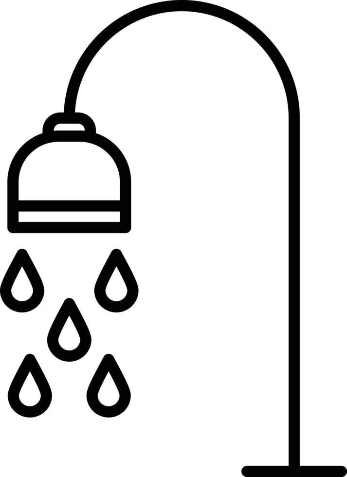 Shower Outline Icon vector