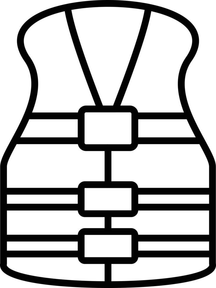 Life Jacket Outline Icon vector