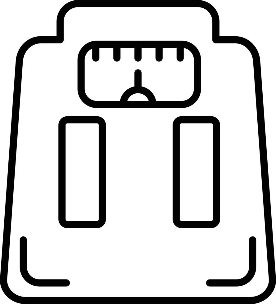 Weight Scale Outline Icon vector