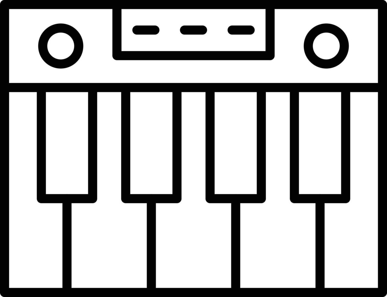 Piano Outline Icon vector