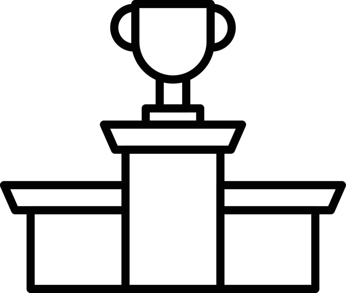 Podium Outline Icon vector