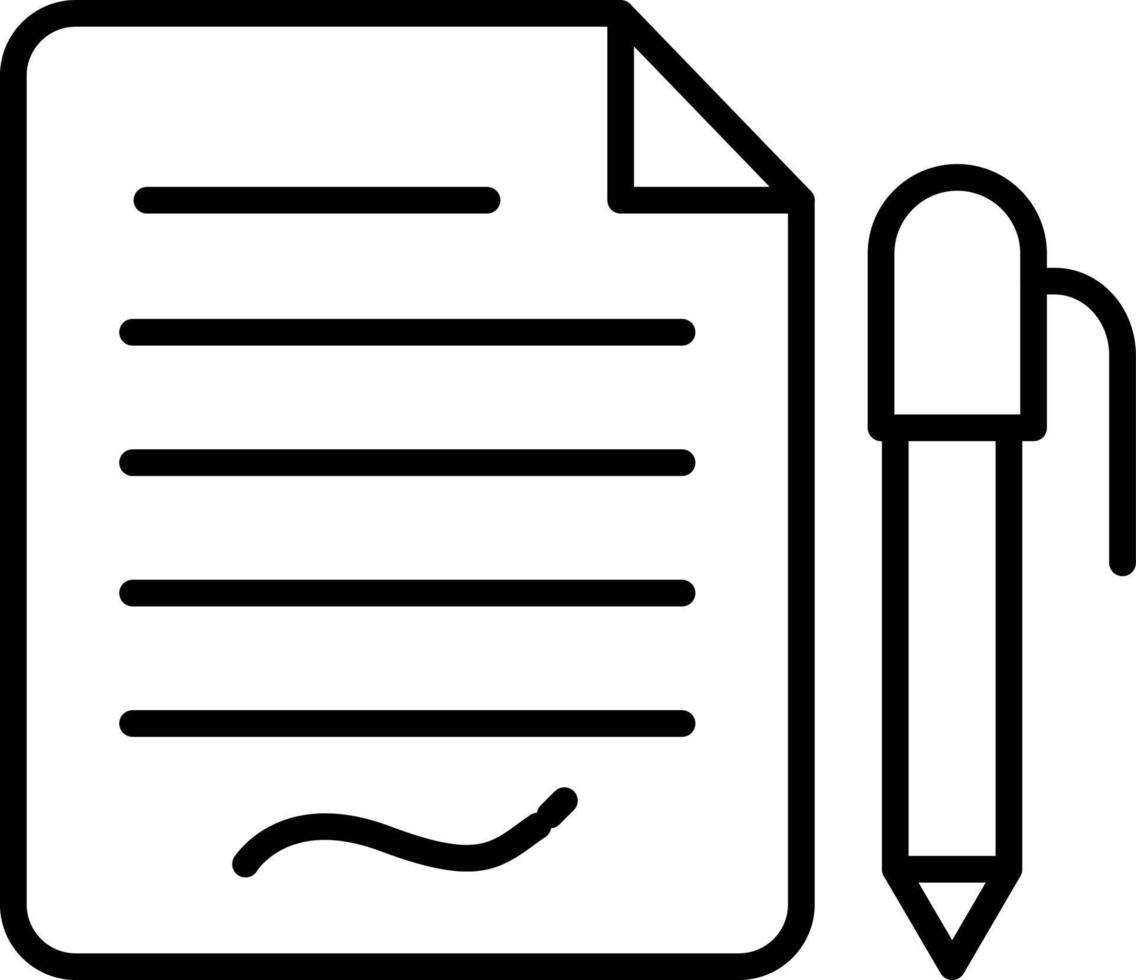 Agreement Outline Icon vector