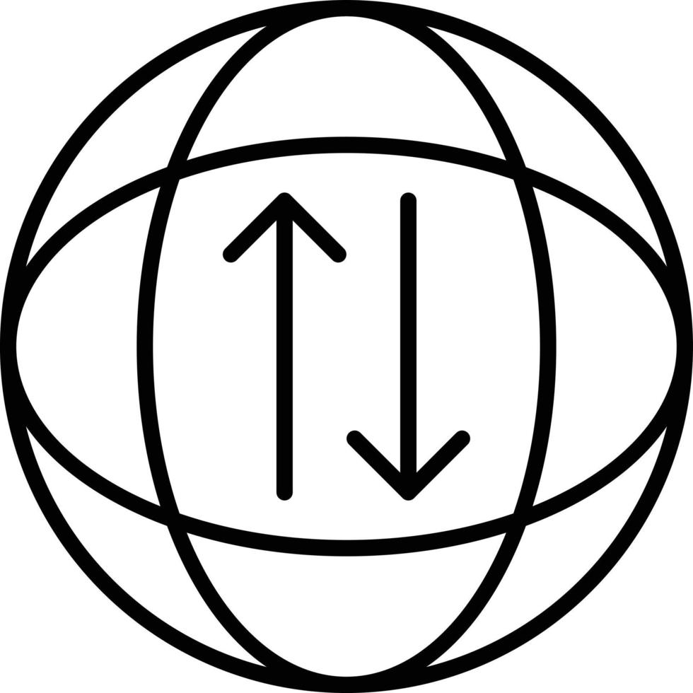 Global Transfer Outline Icon vector