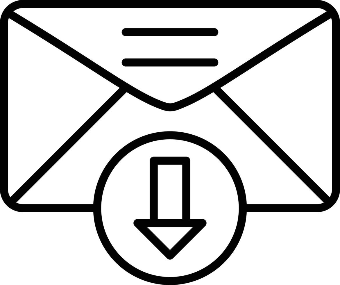 Inbox Outline Icon vector