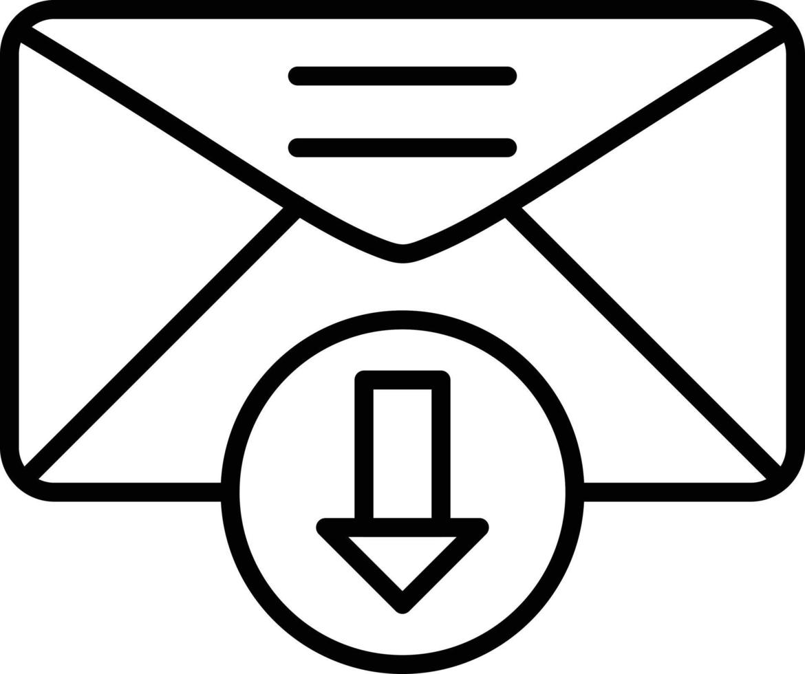 Inbox Outline Icon vector