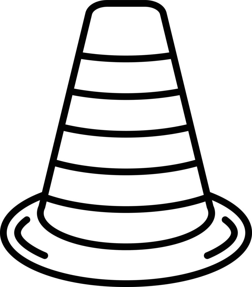 Traffic Cone Outline Icon vector
