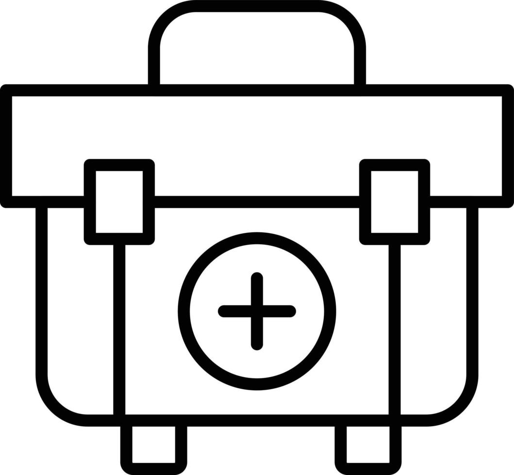 First Aid Kit Outline Icon vector