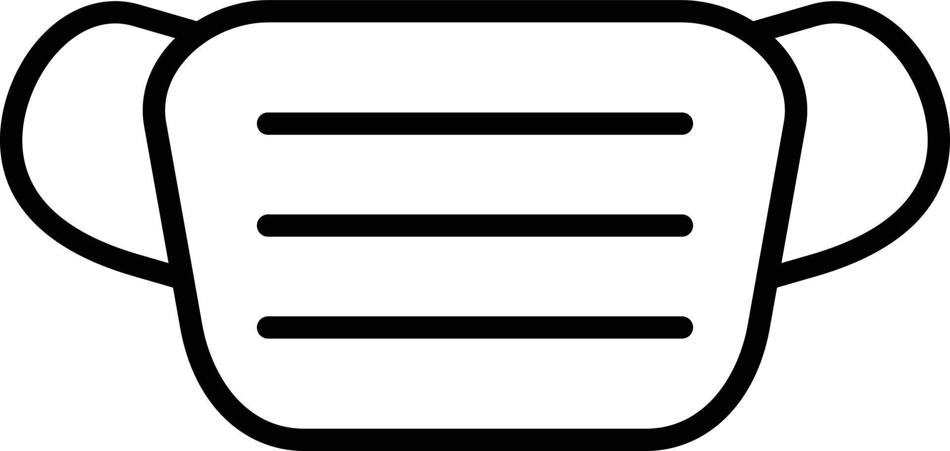 Face Mask Outline Icon vector