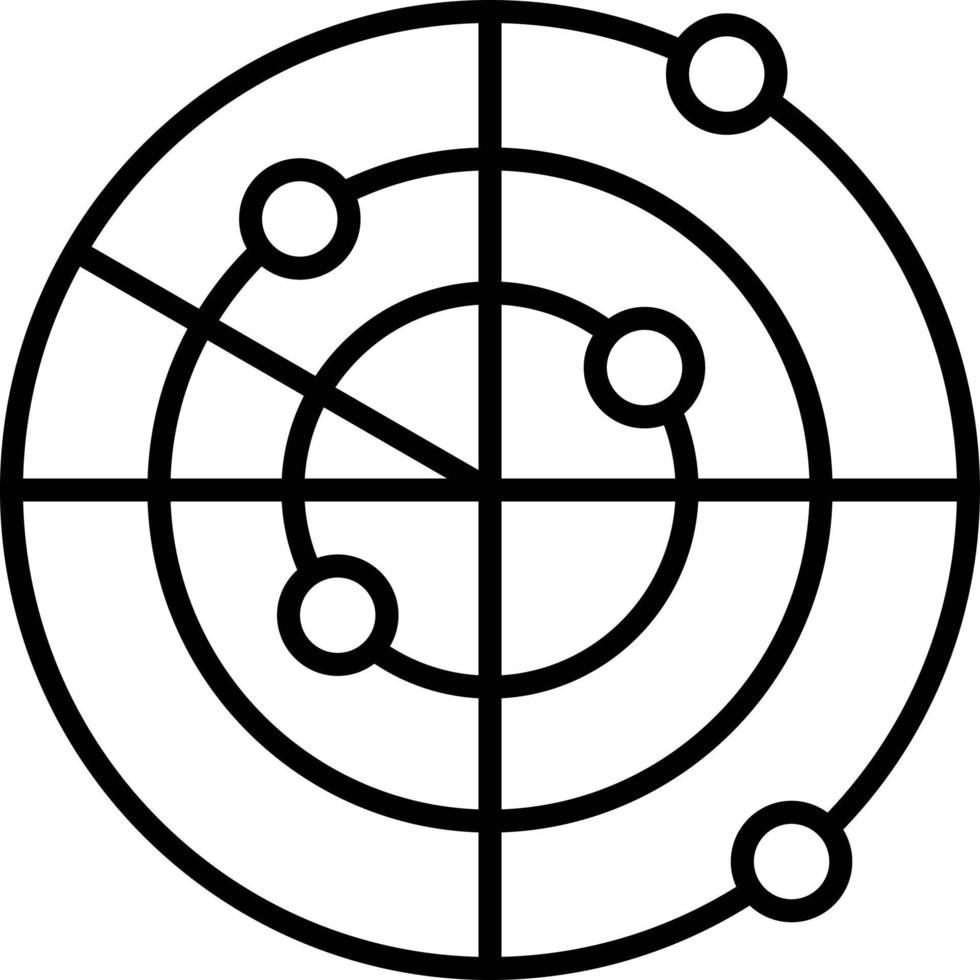 Radar Outline Icon vector