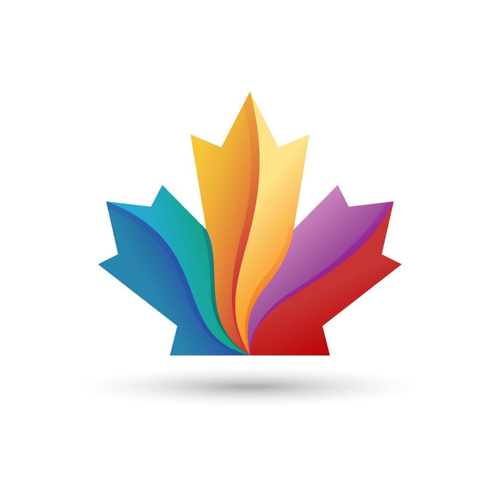 Maple leaf logo. Maple leaf vector design illustration. Maple leaf symbol. Maple leaf logo template.