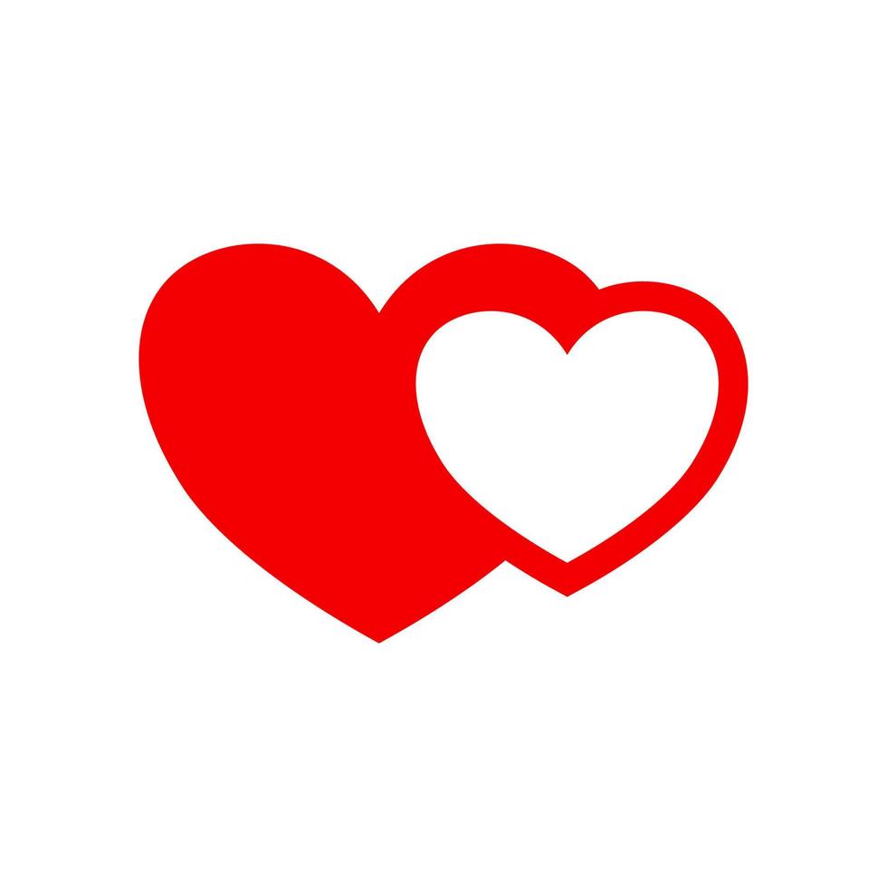 icono de amor ilustración de diseño de vector de corazón de amor. símbolo del corazón de amor. signo simple de icono de amor.
