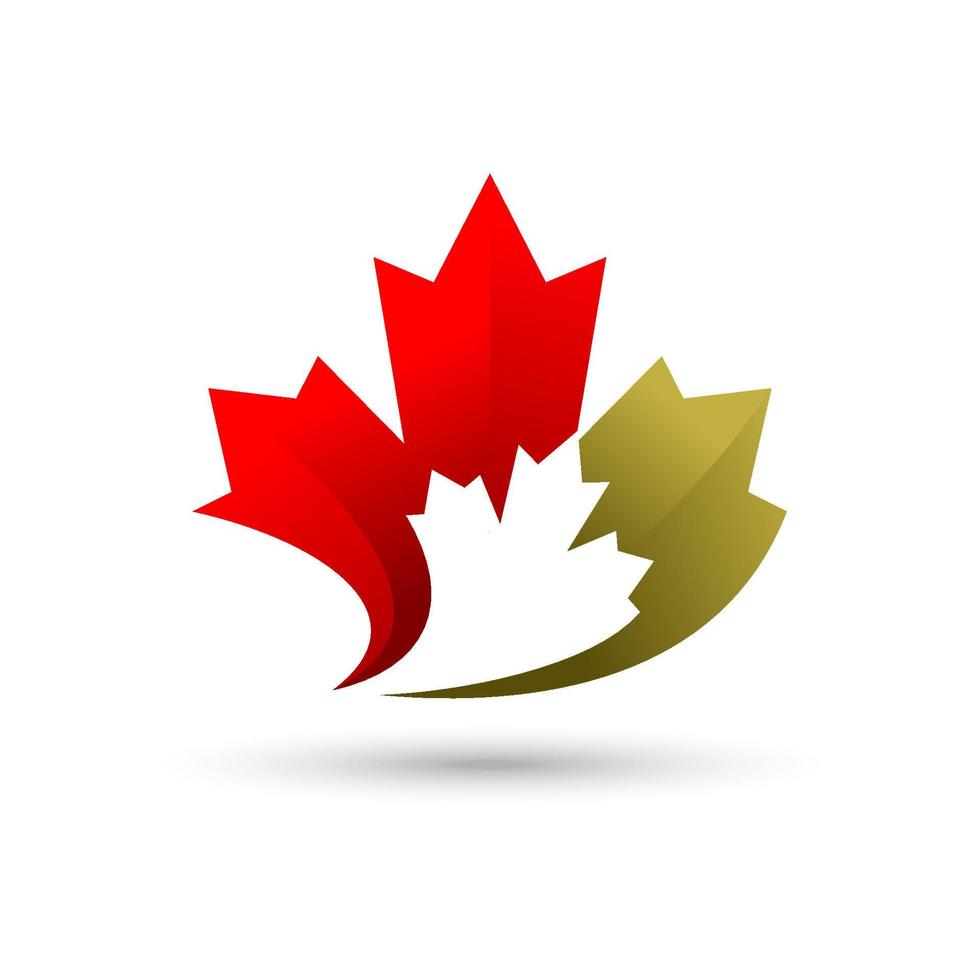 Maple leaf logo. Maple leaf vector design illustration. Maple leaf symbol. Maple leaf logo template.