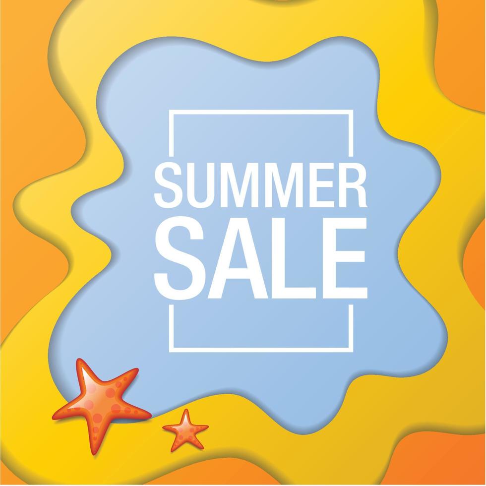 Summer sale banner background template. Summer sale vector design illustration. Summer holiday symbol.