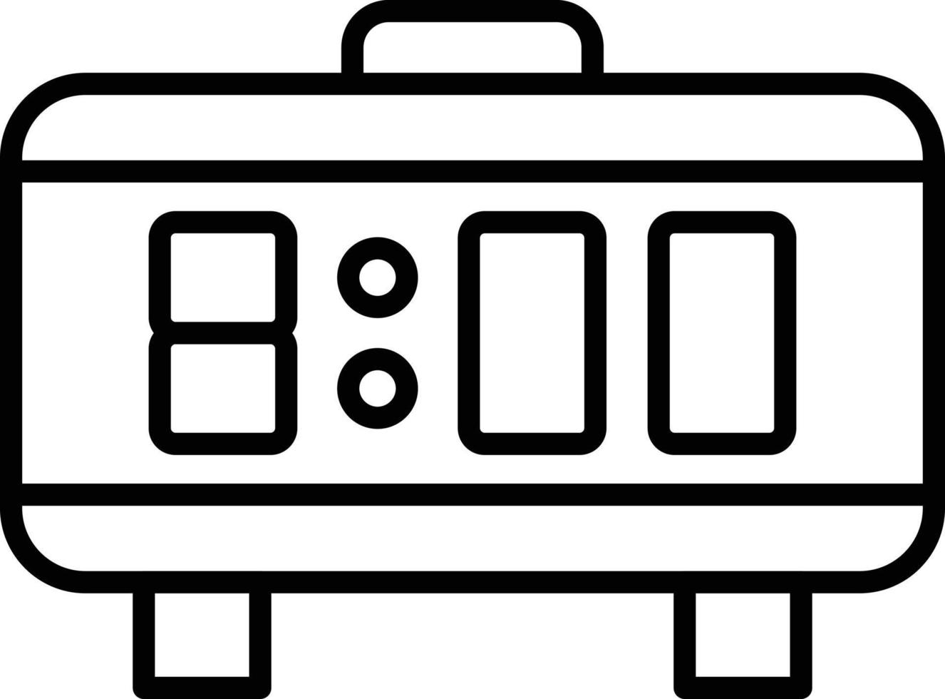 Alarm Clock Outline Icon vector