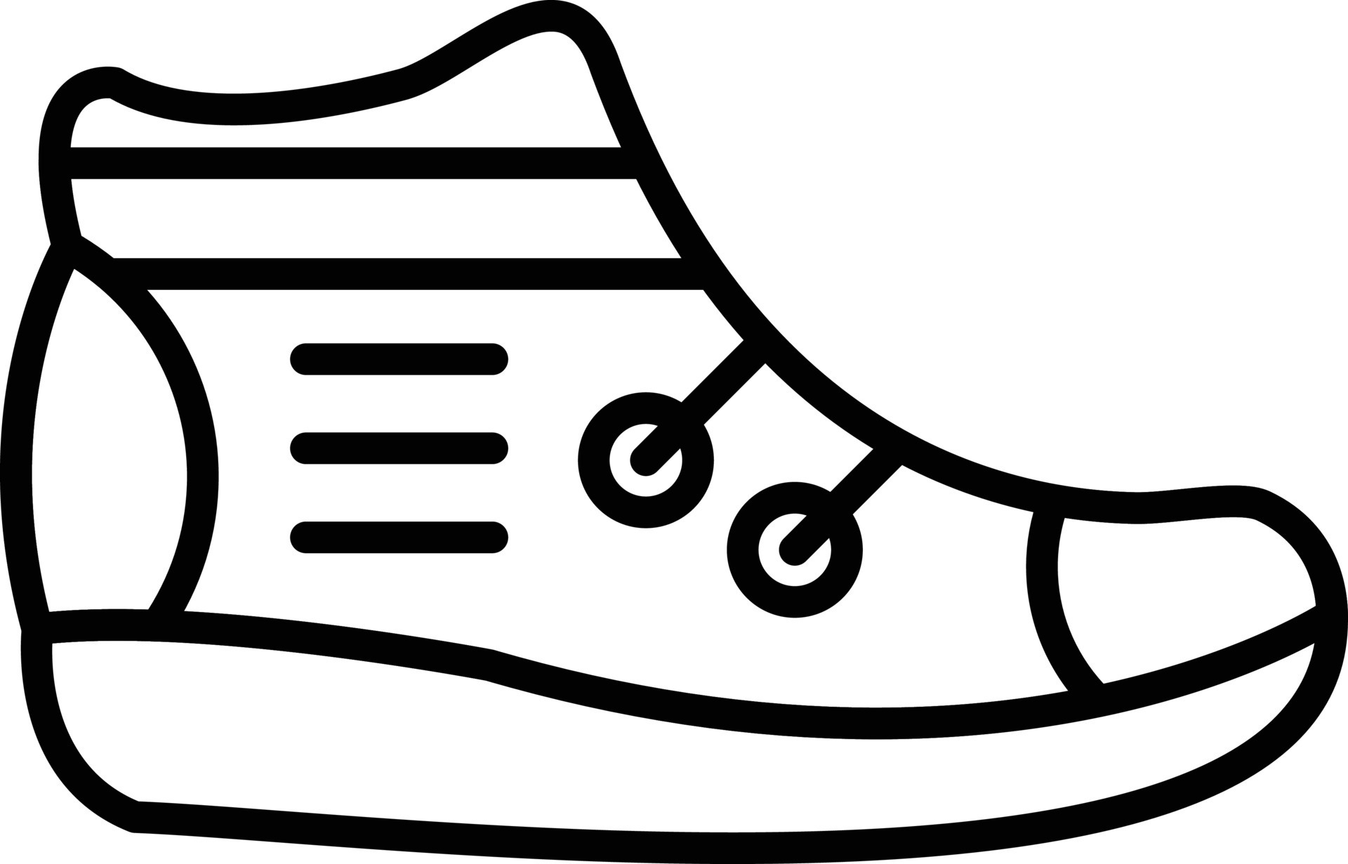 Sneakers Outline Icon 9244784 Vector Art at Vecteezy