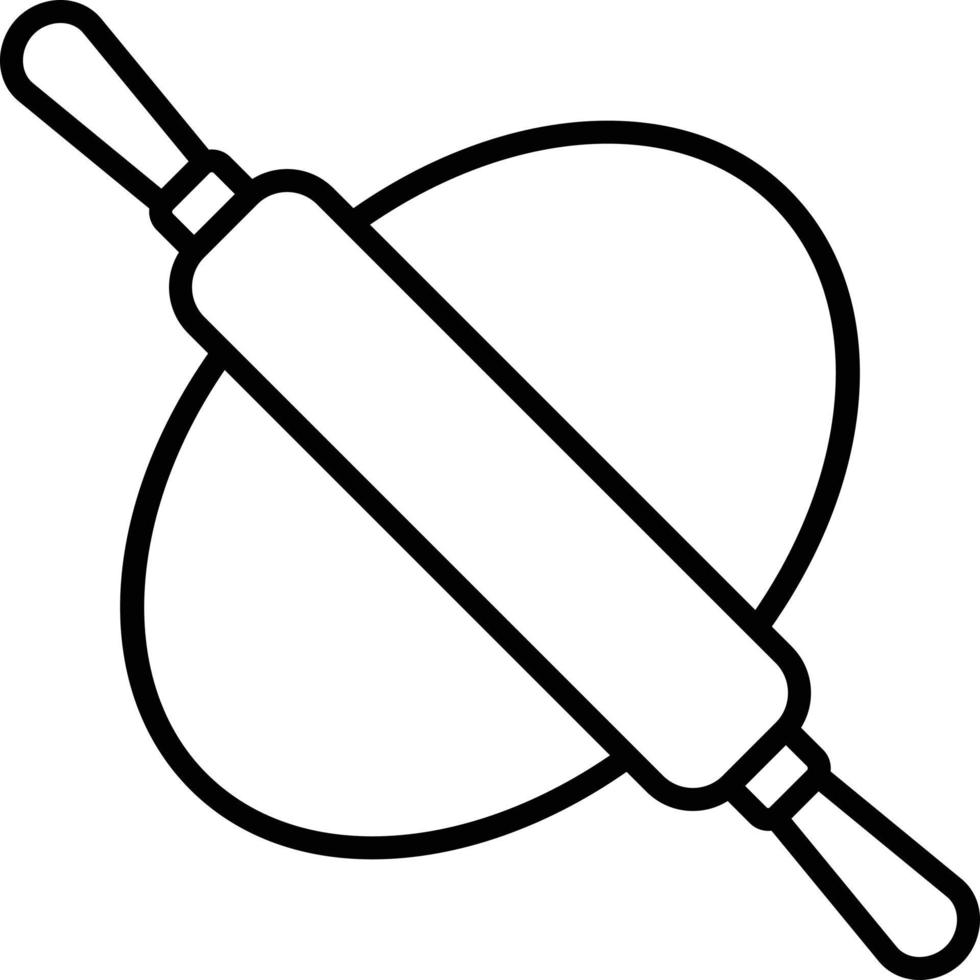 Rolling Pin Outline Icon vector