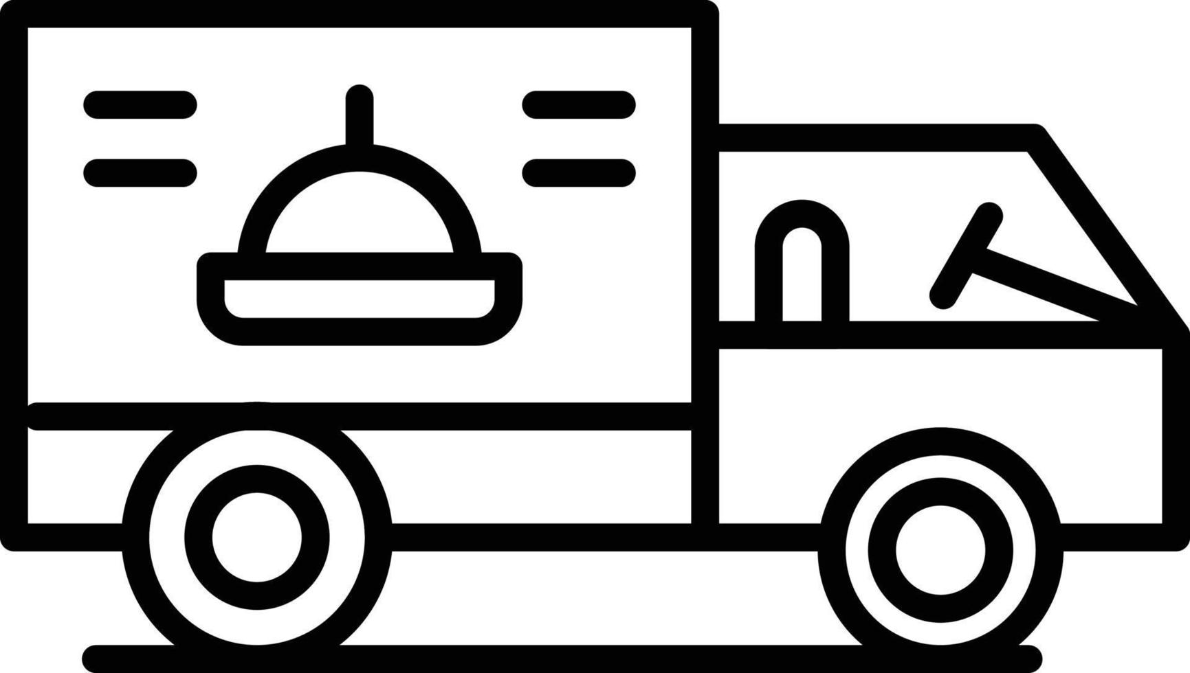 Delivery Truck Outline Icon vector