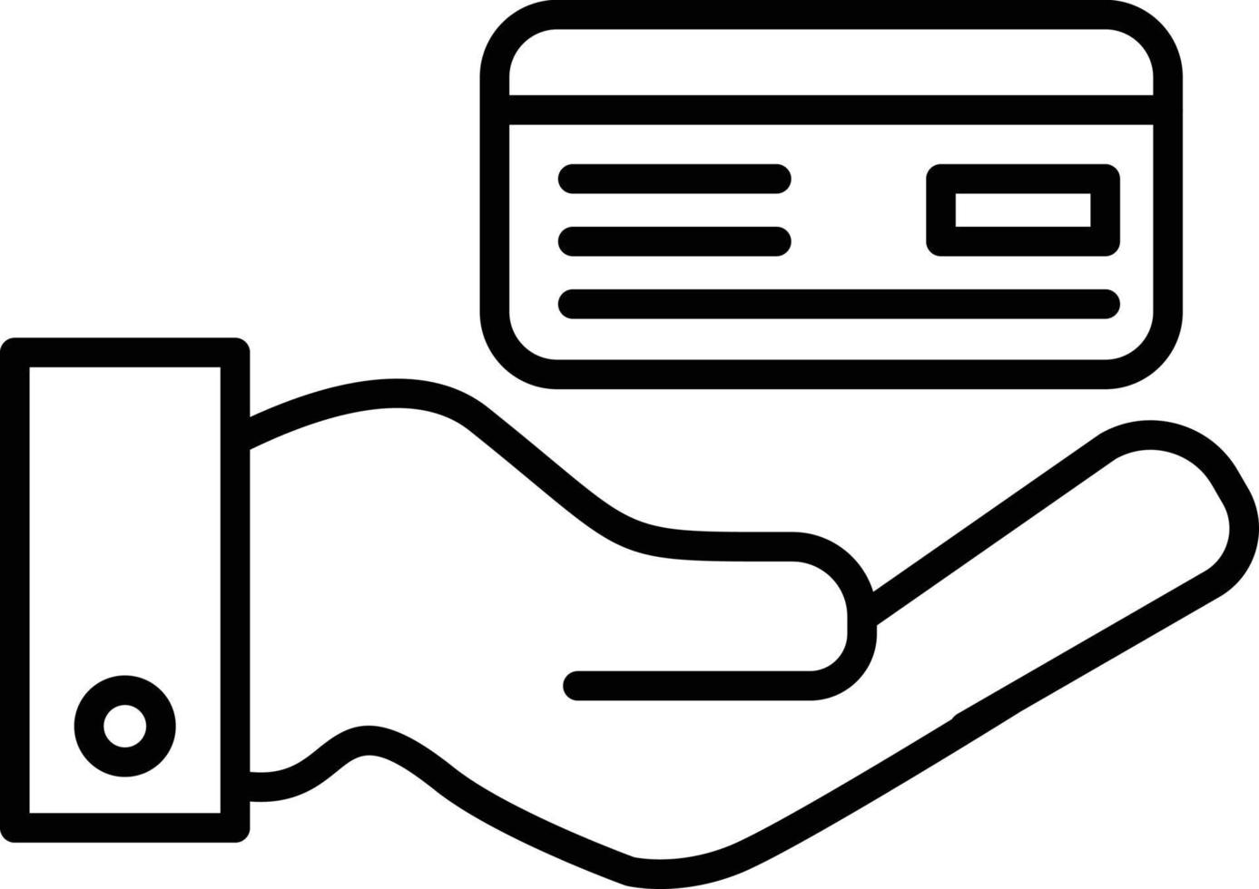 Atm Card Outline Icon vector