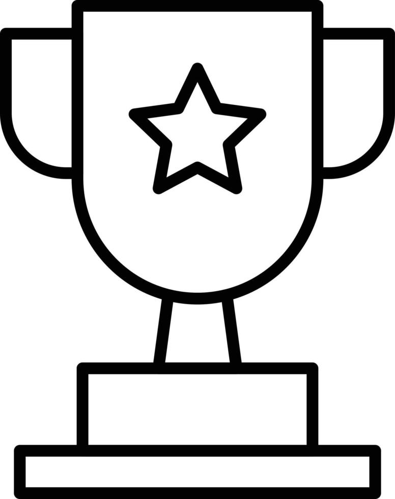 Medal Cup Outline Icon vector