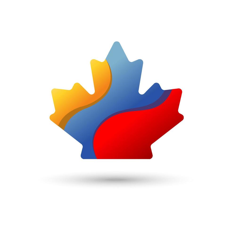 Maple leaf logo. Maple leaf vector design illustration. Maple leaf symbol. Maple leaf logo template.