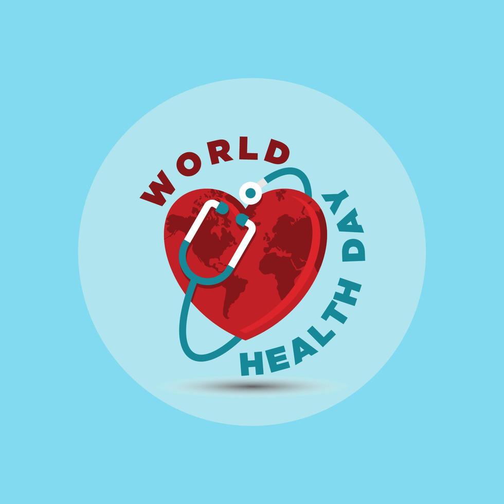 logotipo del día mundial de la salud. ilustración vectorial del día mundial de la salud. símbolo del día mundial de la salud. vector