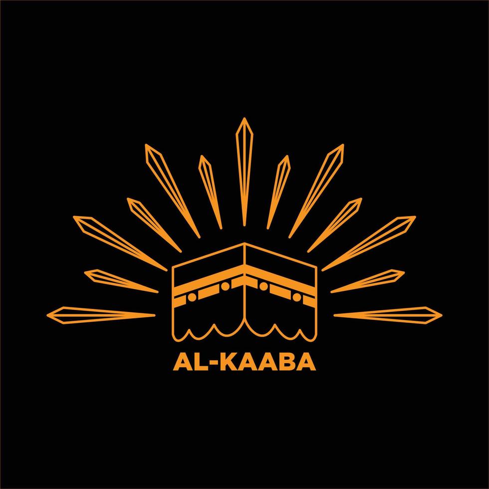 Kaaba icon. Kaaba vector design illustration. Kaaba symbol of Hajj on mecca. Kaaba icon simple sign.