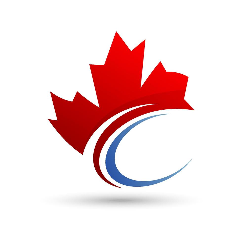 Maple leaf logo. Maple leaf vector design illustration. Maple leaf symbol. Maple leaf logo template.