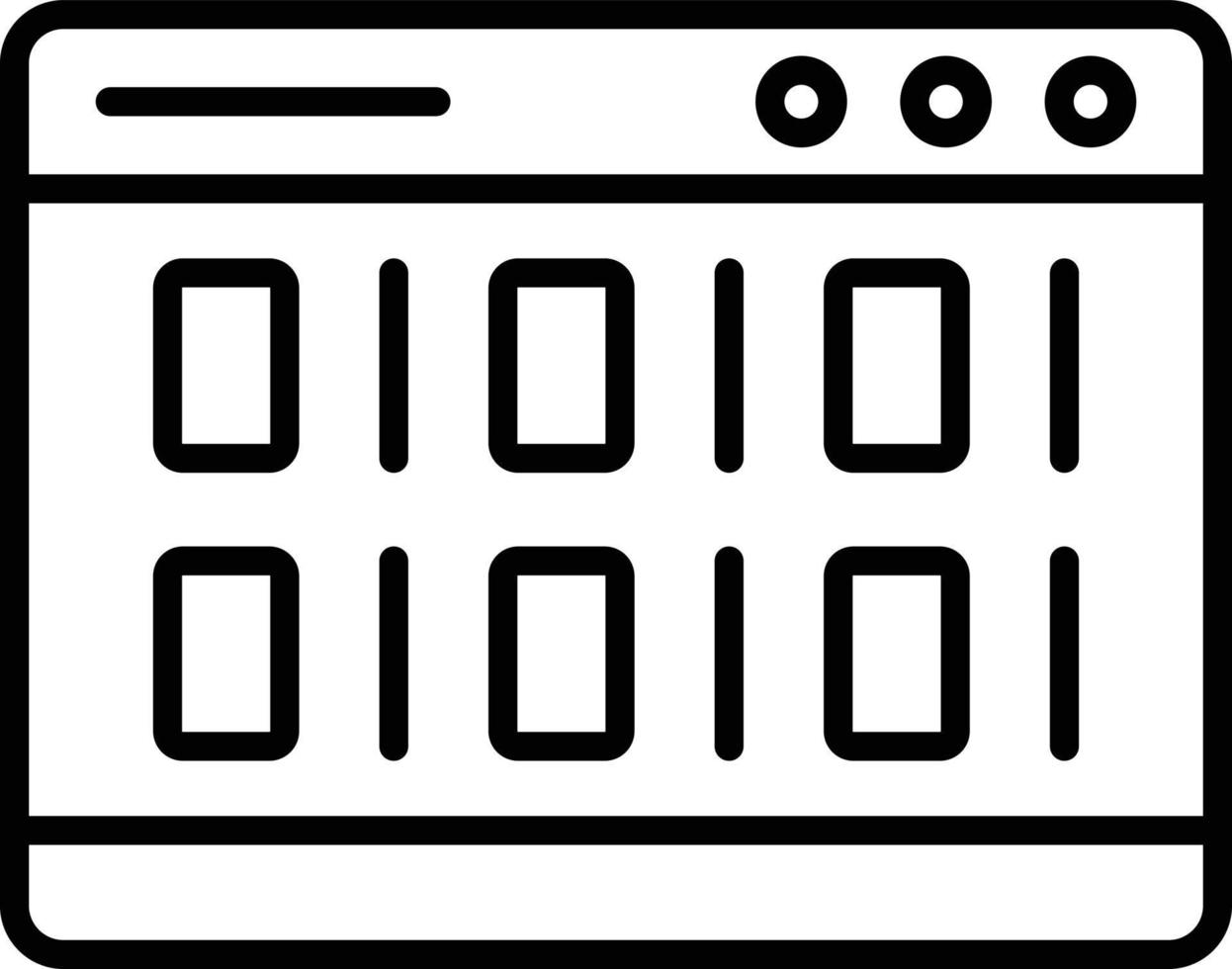 Coding Outline Icon vector