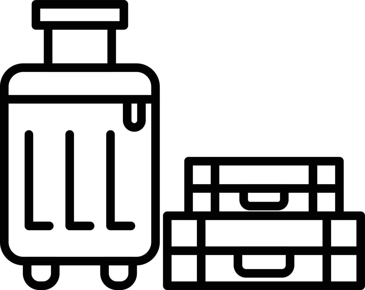 Luggage Outline Icon vector