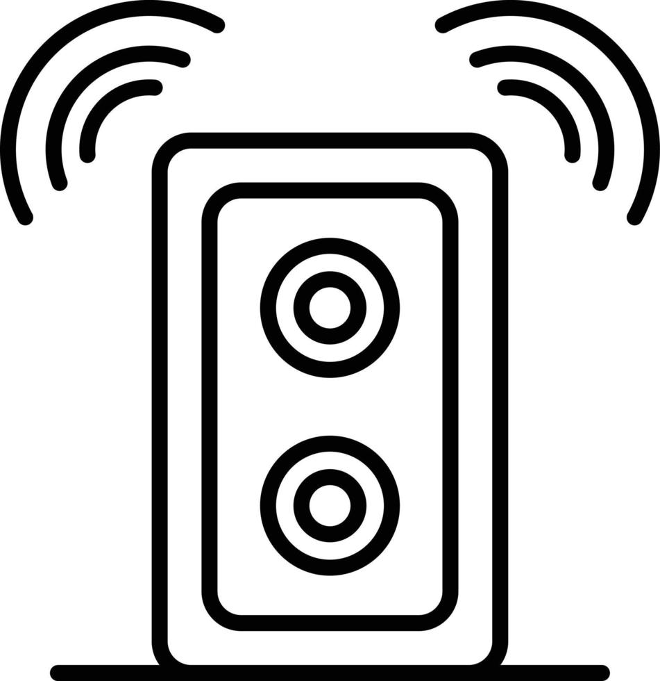 icono de contorno de altavoz vector