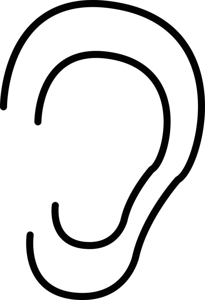 Listen Outline Icon vector