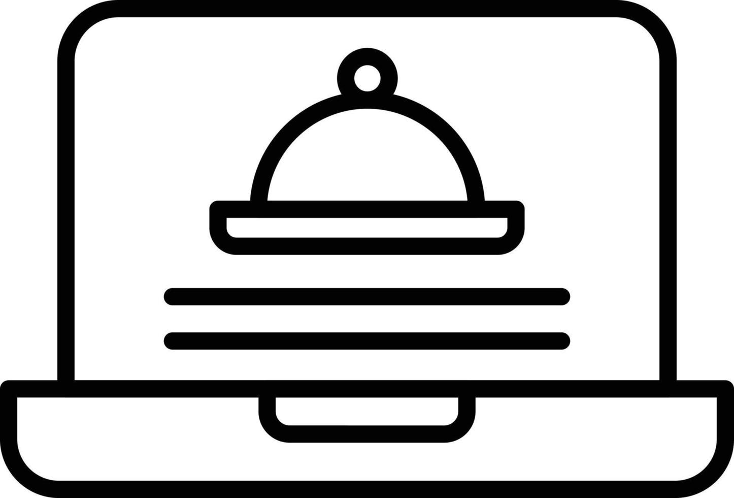 Online Order Outline Icon vector