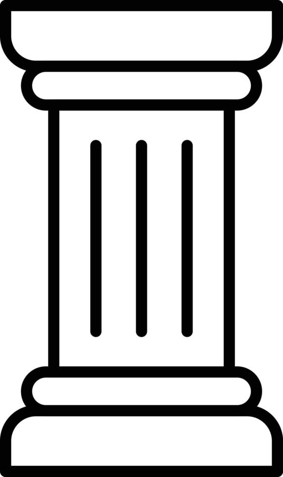 Pillar Outline Icon vector