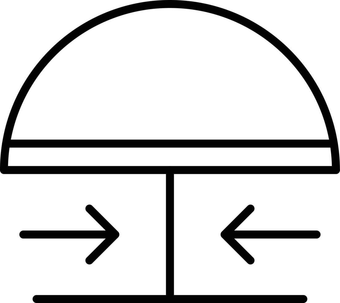 Emergency Button Outline Icon vector