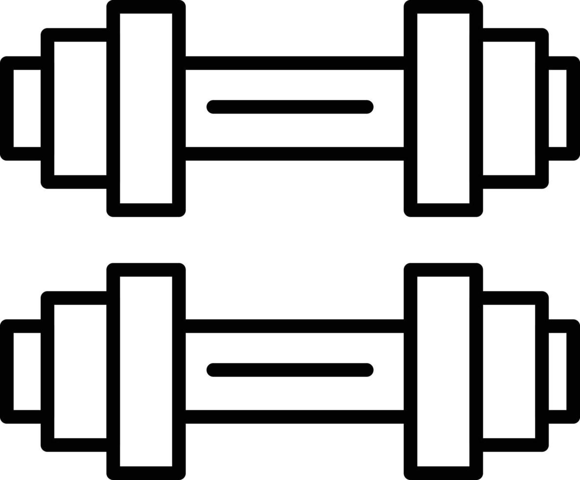Dumbbell Outline Icon vector