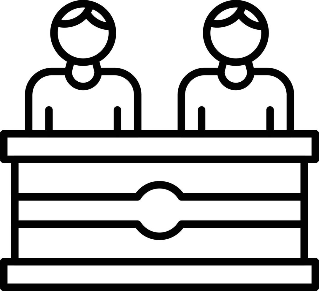 Jury Outline Icon vector