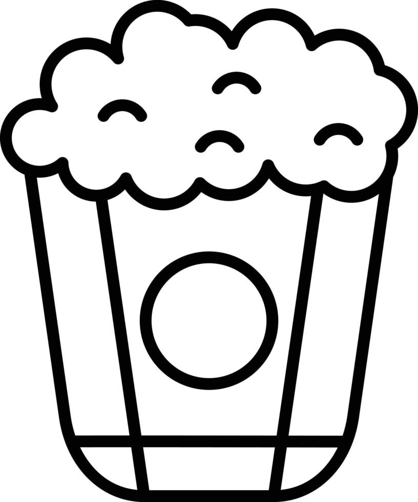 Popcorn Outline Icon vector