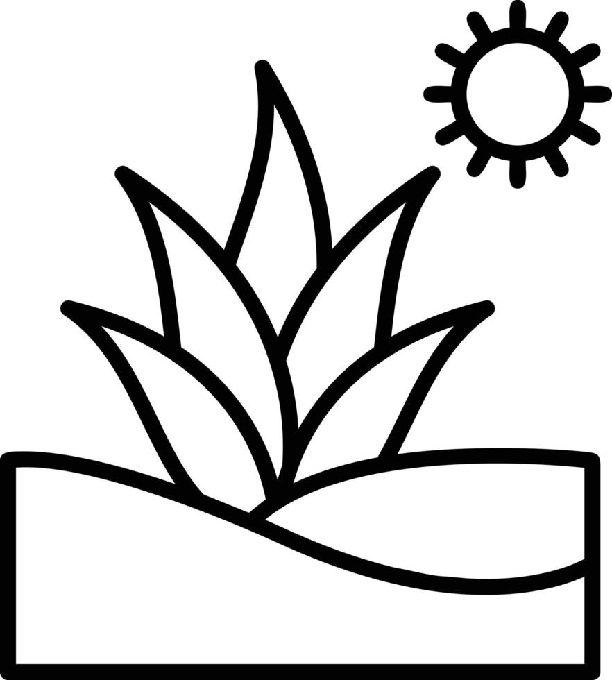 Agave Outline Icon vector