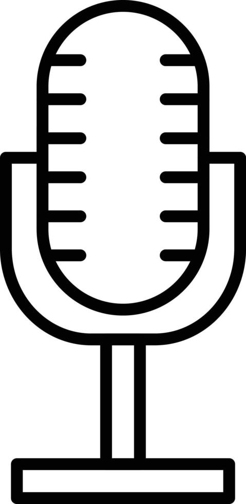 Microphone Outline Icon vector