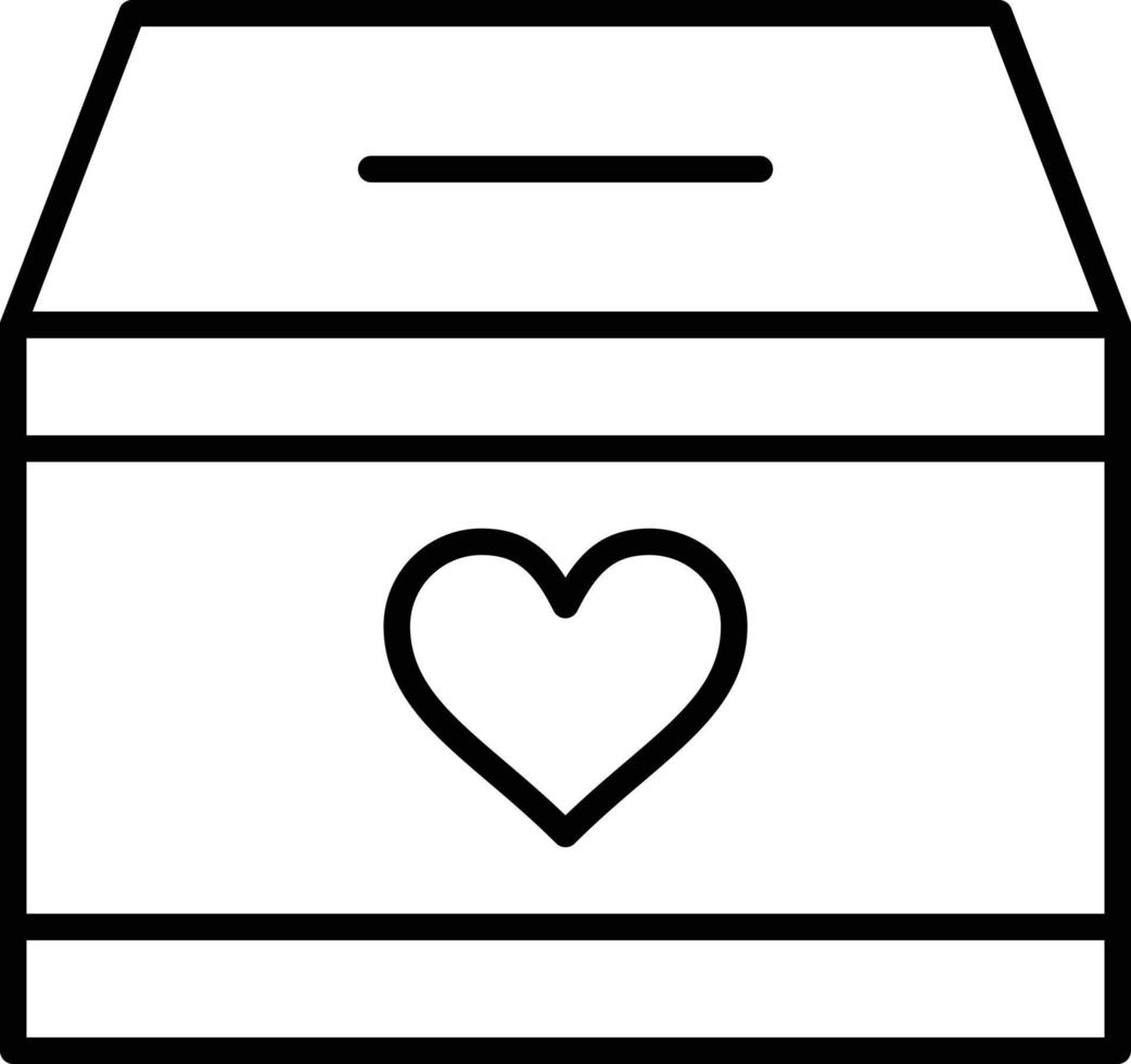 Donation Outline Icon vector