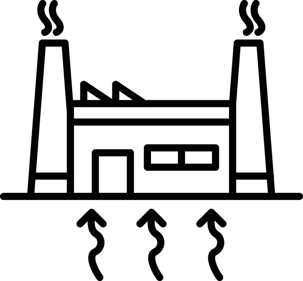 Geothermal Energy Outline Icon vector