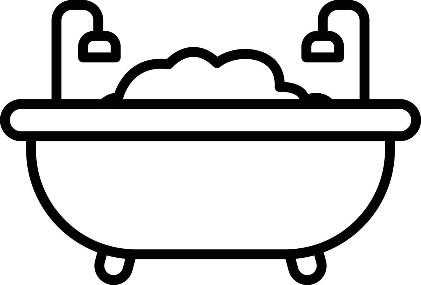 Bath Outline Icon vector