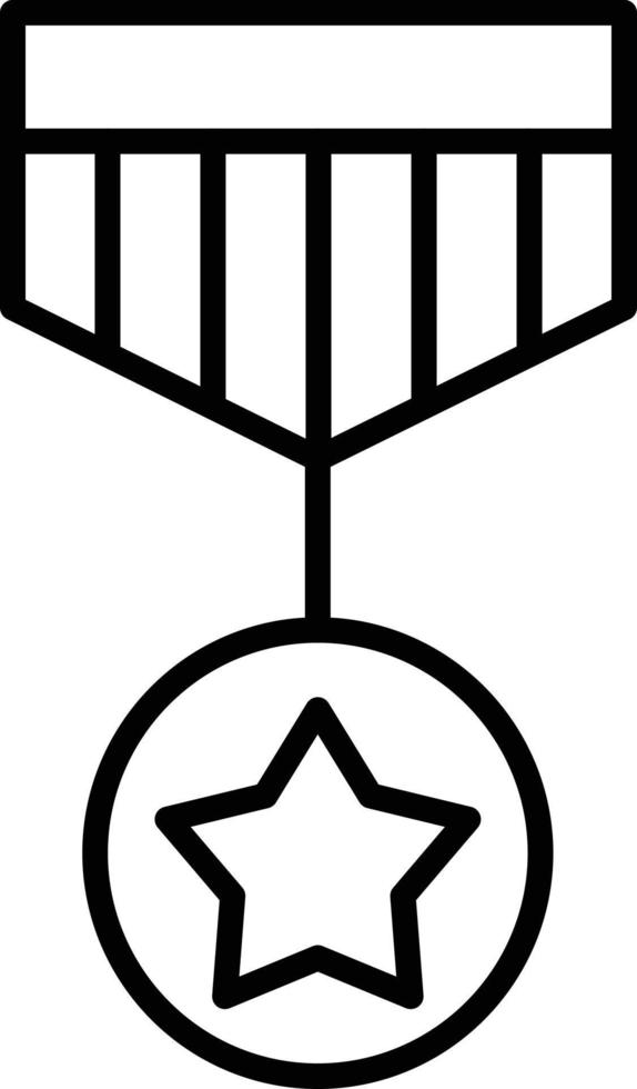 Medal Outline Icon vector