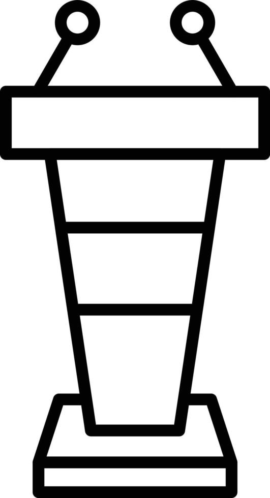 Tribune Outline Icon vector
