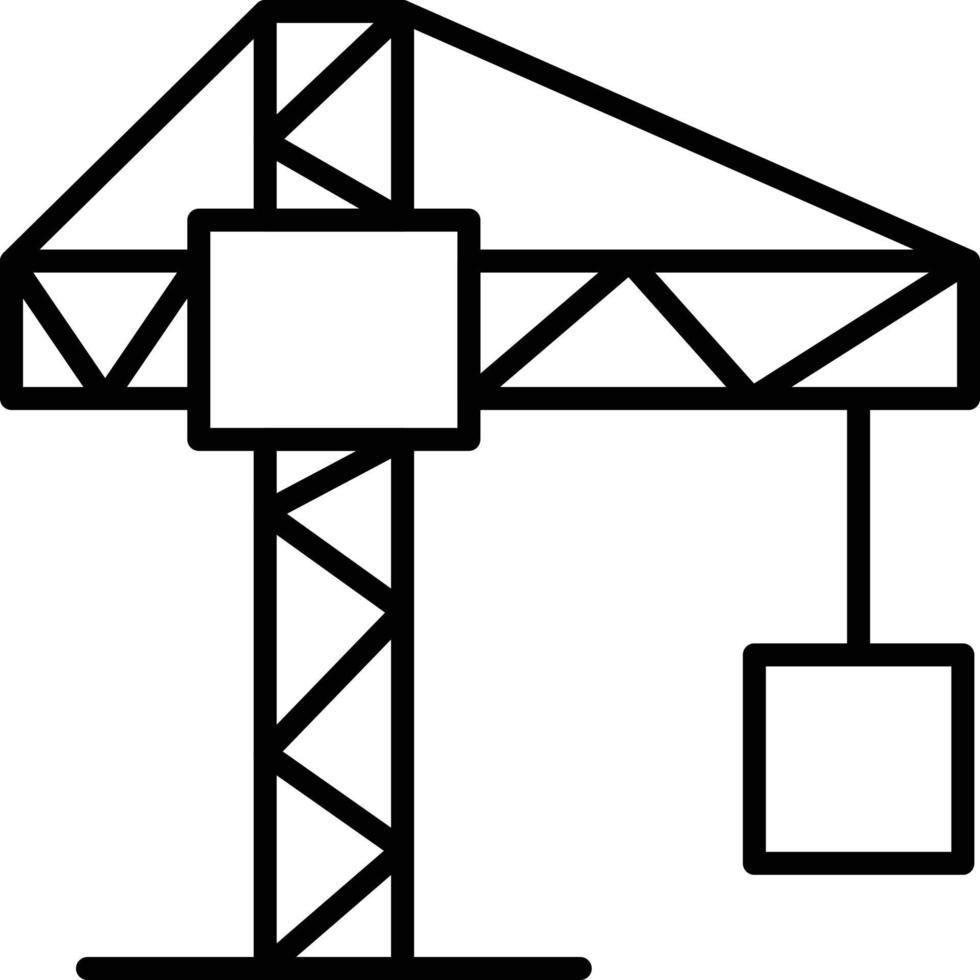 Crane Outline Icon vector