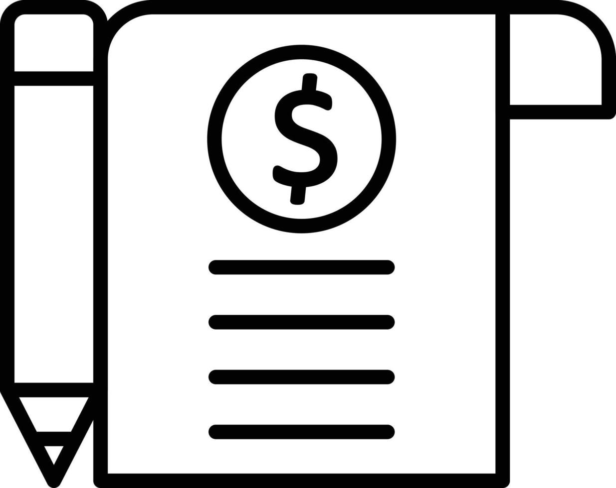 Paid Article Outline Icon vector