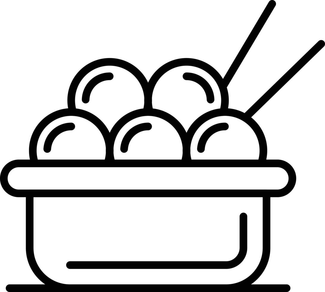 Meatballs Outline Icon vector