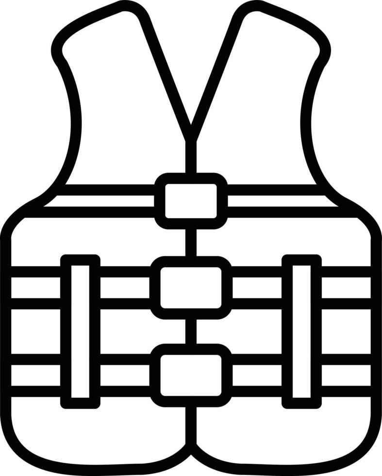 Life Jacket Outline Icon vector