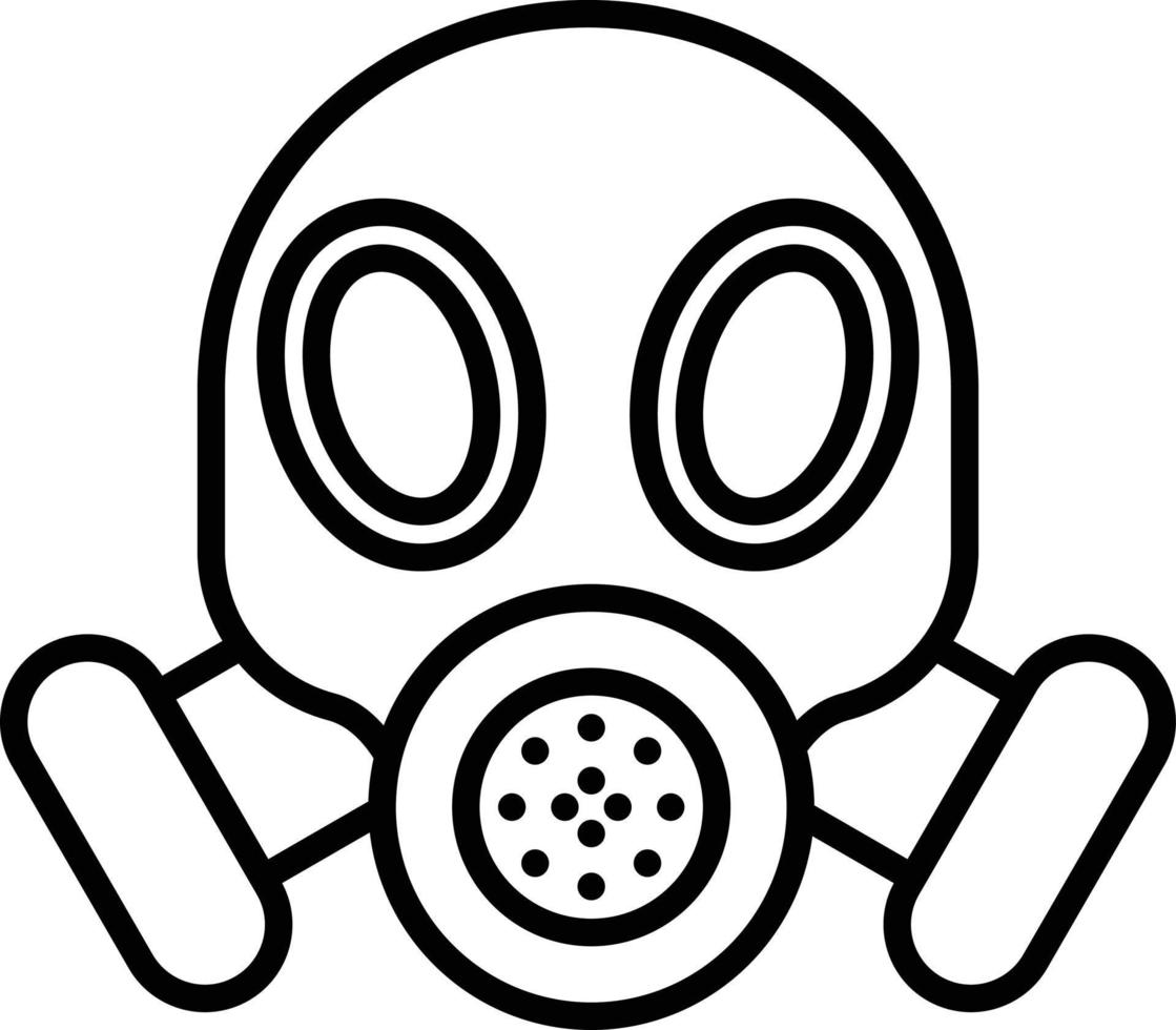 Gas Mask Outline Icon vector